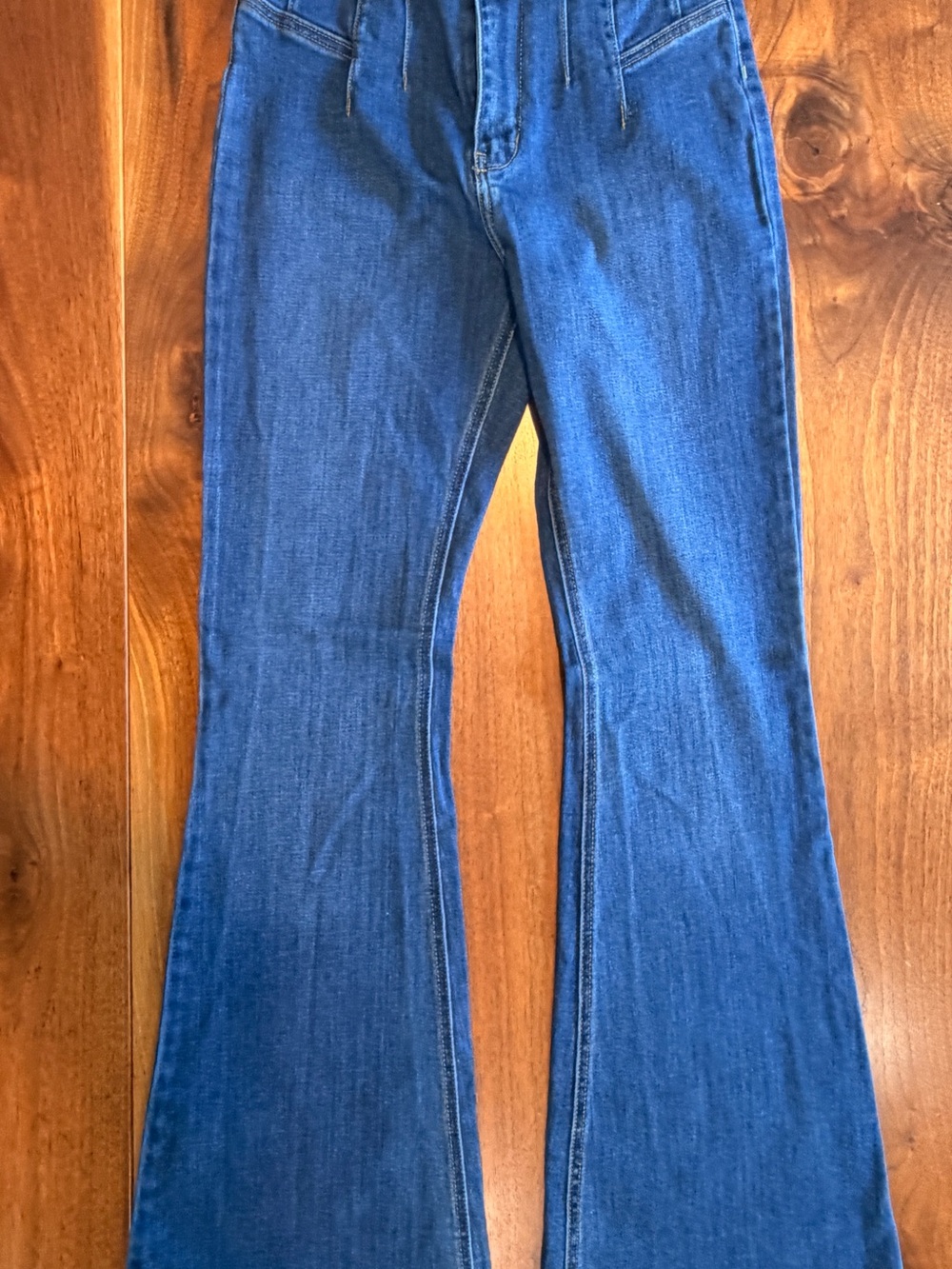 Classic Dark Blue Flare Jeans for Women